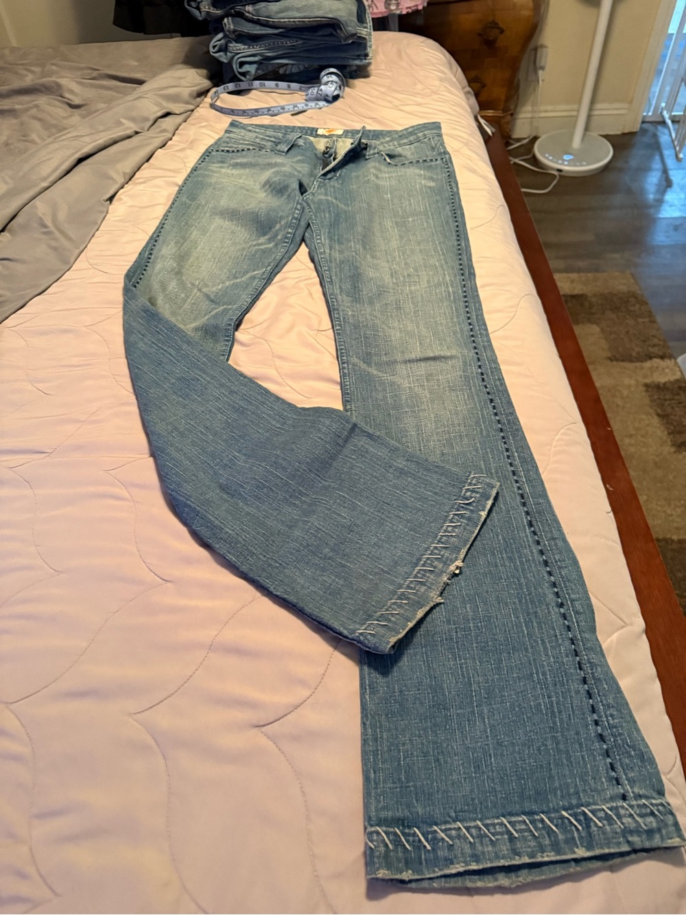 ANTIK Denim Y2K Vintage Embroidered Bootcut Jeans Size 29 USA Made Flare Western
